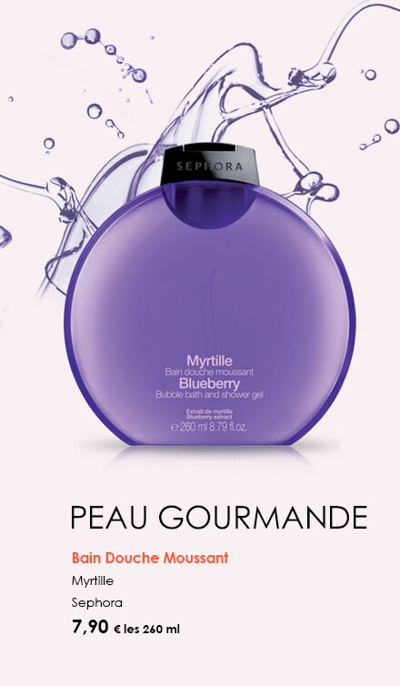 Peau gourmande
    Bain Douche Moussant
    Myrtille
    Sephora
    7,90 € les 260 ml