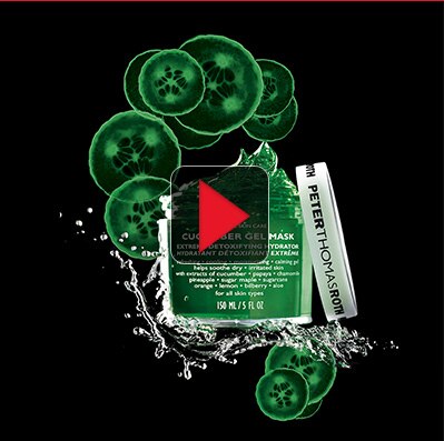Peter ThomasCucumber Gel Mask Gel masque au concombre. La rondelle de concombre en all-over sur le teint chagrin ? Pas glam. Pour faire plus vite -et plus pratique- on oublie les cucurbitacées et on dégaine ce masque vert pepsy ultra désaltérant qui hydrate et rafraîchit. Et oui, ça apaise (aussi).Peter Thomas  Cucumber Gel Mask Gel masque au concombre 49.90 € / 150 ml