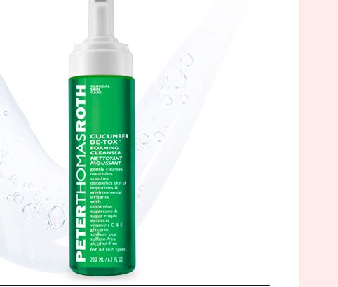 Soin Detoxifiant au concombre nettoyant moussantPeter Thomas Roth     35 €  / 200 ml 